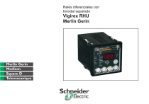 Manual Vigirex RHU: Relé Diferencial con Toroidal Separado
