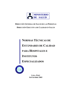 normas técnicas de estándares de calidad para hospitales e