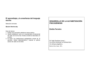 Psicogénesis de la Alfabetización: Ferreiro y el Enfoque Piagetiano