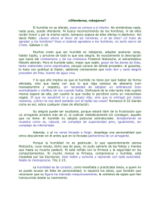El humilde no se ofende, pues se conoce a sí