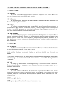 algunas normas para realizar una disertación filosófica