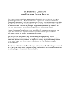 Un Examen de Conciencia para Jóvenes de Escuela Superior