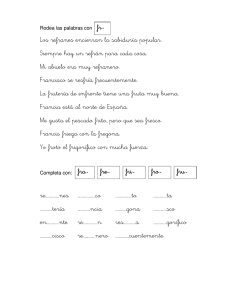 Ejercicios de español con 'fr' y refranes para niños