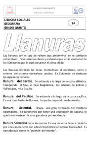 Llanuras y Sistemas Montañosos de Colombia - Grado 5
