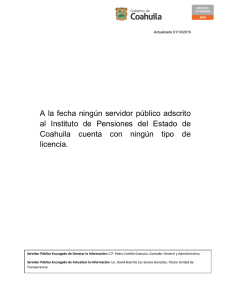 A la fecha ningún servidor público adscrito al Instituto de Pensiones