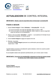 cómo actualizar Control Integral