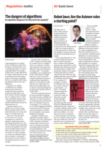 Robot laws: Are the Asimov rules a starting point? - Pérez