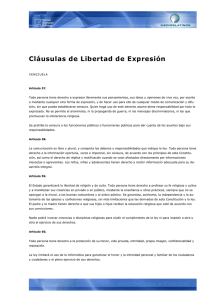 CLÁUSULAS DE LIBERTAD DE EXPRESIÓN