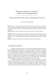 Princípios e funções do contrato no Direito Privado contemporâneo