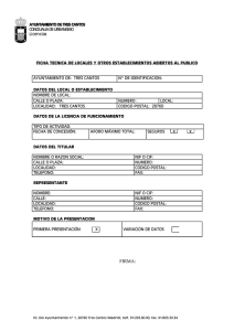 Ficha técnica del local - Ayuntamiento de Tres Cantos