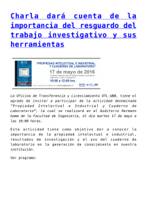Charla dará cuenta de la importancia del resguardo del