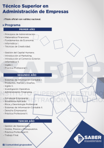 Técnico Superior en Administración de Empresas SABER