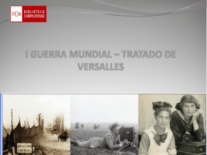 I GUERRA MUNDIAL – TRATADO DE VERSALLES