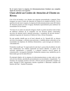 Claro abrió un Centro de Atención al Cliente en Rivera