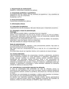 1. Denominação do medicamento MIGRÉTIL, comprimidos