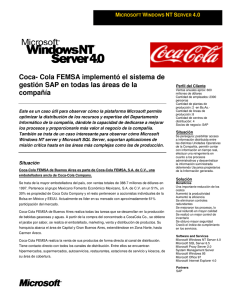 Coca-Cola FEMSA: Implementación SAP con Microsoft NT Server