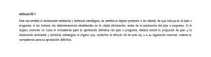 Artículo 55.1 Una vez emitida la declaración ambiental y territorial