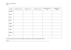 TAREA 1. SISTEMA SOLAR 4º ESO Planeta Diámetro en KM