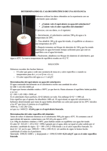 DETERMINANDO EL CALOR ESPECÍFICO DE UNA
