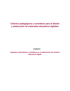 Criterios para elaboración de un material educativo