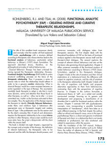functional analytic psychotherapy