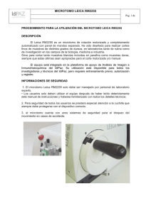 Procedimiento Microtomo Leica RM2255
