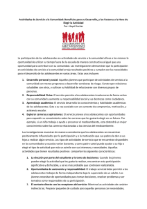 Actividades de Servicio a la Comunidad: Beneficios para su