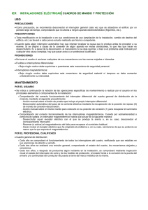 cuadro de mando y proteccion observaciones