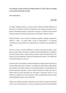 Una reflexión entorno a el discurso del presidente Barack Obama