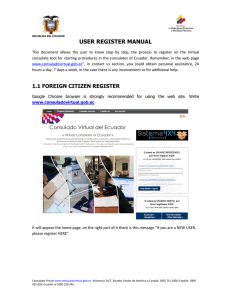 user register manual - Consulado Virtual Ecuador
