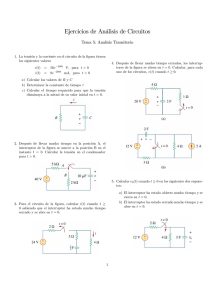 Ejercicios de Análisis de Circuitos Transitorios