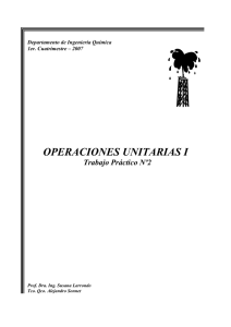 OPERACIONES UNITARIAS I Trabajo Práctico Nº2