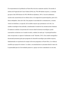 El envejecimiento de la población en Puerto Rico ha ido en