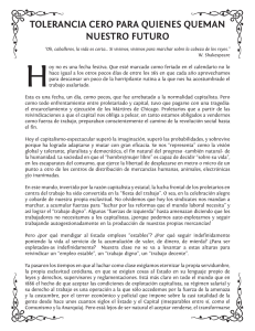 TOLERANCIA CERO PARA QUIENES QUEMAN NUESTRO FUTURO