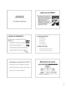 ¿Qué son los AINEs? ¿Cómo se clasifican? Mecanismo de acción