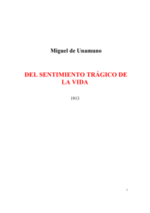del sentimiento trágico de la vida