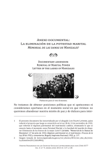 l k Anexo documental: La eliminación de la potestad marital