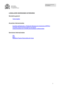 Legislación Inversiones Exteriores