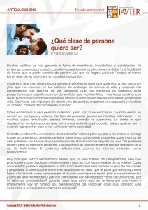 ¿Qué clase de persona quiero ser?