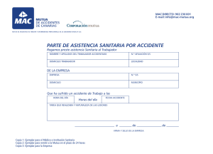PARTE DE ASISTENCIA SANITARIA POR ACCIDENTE