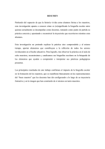 RESUMEN Partiendo del supuesto de que la historia vivida como