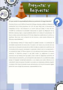 ¿En qué consiste la responsabilidad solidaria en prevención de