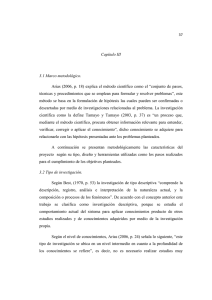 Capítulo III 3.1 Marco metodológico. Arias (2006