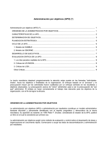 Administración por objetivos (APO)
