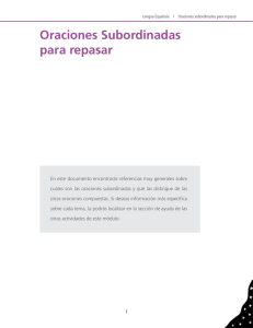 Oraciones Subordinadas para repasar