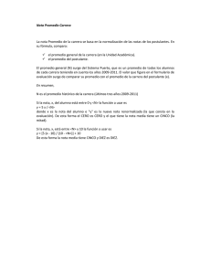 Nota Promedio Carrera