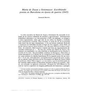 María de Zayas y Sotomayor: Escribiendo poesía en Barcelona en