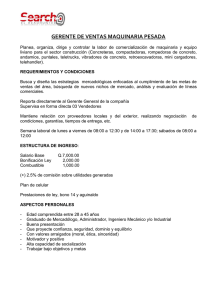 gerente de ventas maquinaria pesada