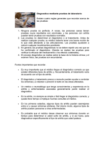 Diagnostico mediante pruebas de laboratorio Existen cuatro reglas