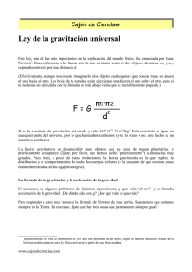 Ley de la gravitación universal